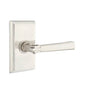 Emtek - Privacy, Rectangular Rosette, Arts and Crafts Lever, RH, US15 - Satin Nickel