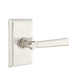 Emtek - Concealed, Privacy, Rectangular Rosette, Arts and Crafts Lever, US15 - Satin Nickel