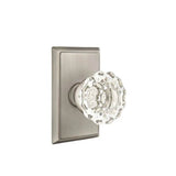 Emtek - Dummy, Rectangular Rosette, Astoria Clear Knob, US15A - Pewter
