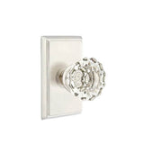 Emtek - Passage, Rectangular Rosette, Astoria Crystal Knob, US15 - Satin Nickel