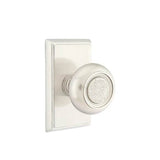 Emtek - Concealed, Passage, Rectangular Rosette, Belmont Knob, US15 - Satin Nickel