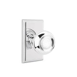 Emtek - Concealed, Passage, Rectangular Rosette, Belmont Knob, US26 - Polished Chrome