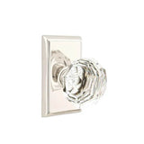 Emtek - Concealed, Passage, Rectangular Rosette, Diamond Crystal Knob, US14 - Polished Nickel