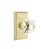 Emtek - Dummy, Rectangular Rosette, Diamond Crystal Knob, US4 - Satin Brass