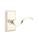 Emtek - Passage, Rectangular Rosette, Cortina Lever, RH, US14 - Polished Nickel