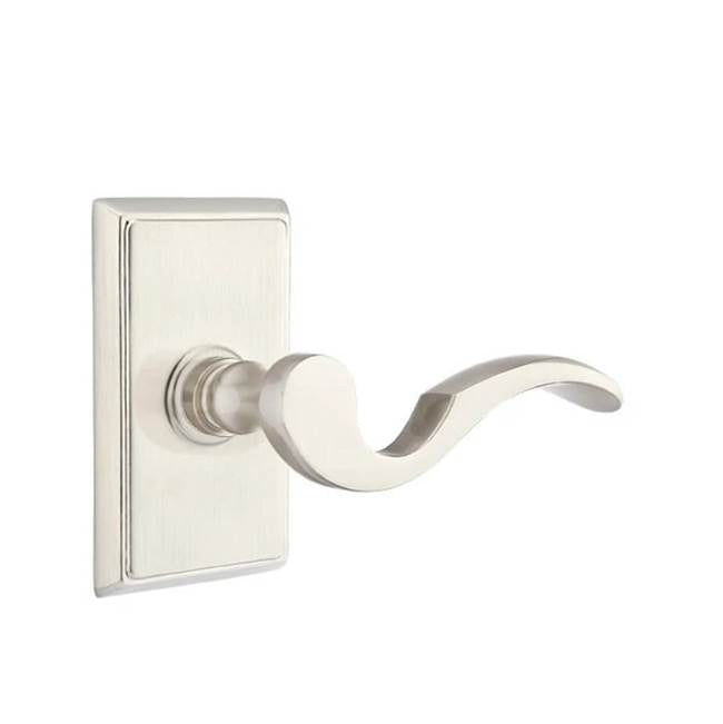 Emtek - Passage, Rectangular Rosette, Cortina Lever, RH, US15 - Satin Nickel