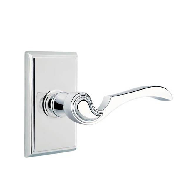 Emtek - Passage, Rectangular Rosette, Coventry Lever, LH, US26 - Polished Chrome