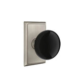 Emtek - Dummy, Rectangular Rosette, Ebony Knob, US15A - Pewter