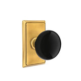 Emtek - Concealed, Privacy, Rectangular Rosette, Ebony Knob, US7 - French Antique