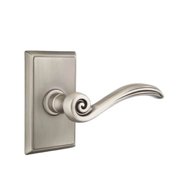 Emtek - Dummy, Rectangular Rosette, Elan Lever, US15A - Pewter
