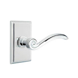 Emtek - Passage, Rectangular Rosette, Elan Lever, RH, US26 - Polished Chrome