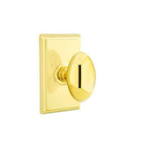 Emtek - Concealed Fastener, Passage, Rectangular Rosette, Egg Knob, US3NL - Unlacquered Brass