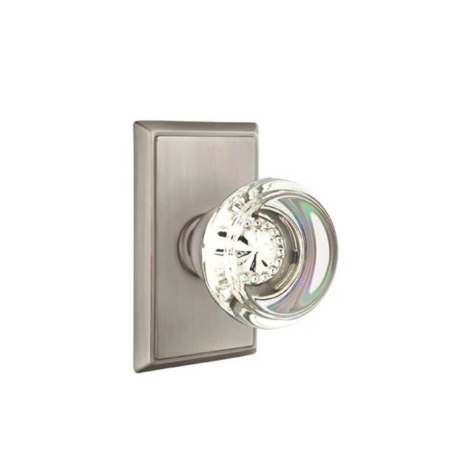Emtek - Concealed, Passage, Rectangular Rosette, Georgetown Knob, US15A - Pewter