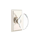 Emtek - Concealed, Passage, Rectangular Rosette, Hampton Knob, US14 - Polished Nickel