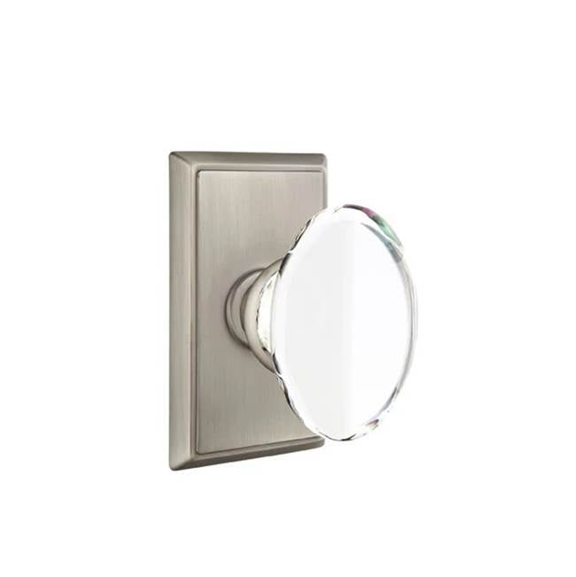 Emtek - Privacy, Rectangular Rosette, Hampton Knob, US15A - Pewter