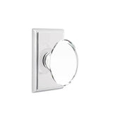 Emtek - Concealed, Passage, Rectangular Rosette, Hampton Knob, US26 - Polished Chrome