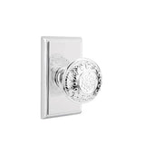 Emtek - Privacy, Rectangular Rosette, Lancaster Knob, US26 - Polished Chrome