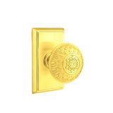 Emtek - Privacy, Rectangular Rosette, Lancaster Knob, US3 Lifetime - Polished Brass