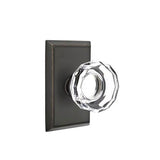 Emtek - Passage, Rectangular Rosette, Lowell Crystal Knob, US10B - Oil Rubbed Bronze