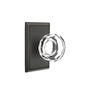 Emtek - Dummy, Rectangular Rosette, Lowell Crystal Knob, US10B - Oil Rubbed Bronze