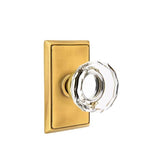 Emtek - Passage, Rectangular Rosette, Lowell Crystal Knob, US7 - French Antique