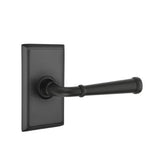 Emtek - Privacy, Rectangular Rosette, Merrimack Lever, RH, US19 - Flat Black