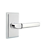 Emtek - Passage, Rectangular Rosette, Milano Lever, RH, US26 - Polished Chrome