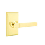 Emtek - Passage, Rectangular Rosette, Milano Lever, RH, US3 Lifetime - Polished Brass