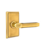 Emtek - Passage, Rectangular Rosette, Milano Lever, RH, US7 - French Antique