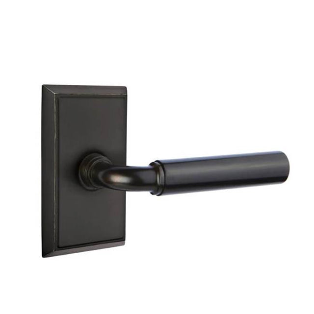Emtek - Passage, Rectangular Rosette, Manning Lever, RH, US10B - Oil Rubbed Bronze