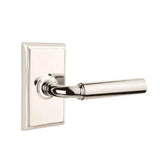 Emtek - Concealed, Privacy, Rectangular Rosette, Manning Lever, US14 - Polished Nickel