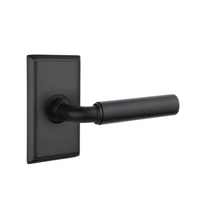 Emtek - Passage, Rectangular Rosette, Manning Lever, LH, US19 - Flat Black
