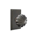 Emtek - Passage, Rectangular Rosette, Melon Knob, US10B - Oil Rubbed Bronze