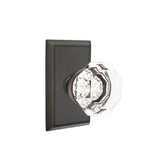 Emtek - Passage, Rectangular Rosette, Old Town Crystal Knob, US10B - Oil Rubbed Bronze