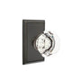 Emtek - Passage, Rectangular Rosette, Old Town Crystal Knob, US10B - Oil Rubbed Bronze