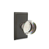 Emtek - Concealed, Privacy, Rectangular Rosette, Providence Crystal Knob, US10B - Oil Rubbed Bronze