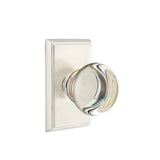 Emtek - Concealed, Privacy, Rectangular Rosette, Providence Crystal Knob, US15 - Satin Nickel