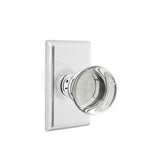 Emtek - Concealed, Privacy, Rectangular Rosette, Providence Crystal Knob, US26 - Polished Chrome