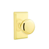 Emtek - Passage, Rectangular Rosette, Providence Knob, US3 Lifetime - Polished Brass