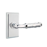 Emtek - Passage, Rectangular Rosette, Ribbon and Reed Lever, LH, US26 - Polished Chrome