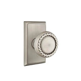 Emtek - Passage, Rectangular Rosette, Rope Knob, US15A - Pewter