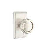 Emtek - Passage, Rectangular Rosette, Rope Knob, US15 - Satin Nickel