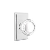 Emtek - Passage, Rectangular Rosette, Rope Knob, US26 - Polished Chrome