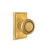 Emtek - Privacy, Rectangular Rosette, Rope Knob, US7 - French Antique