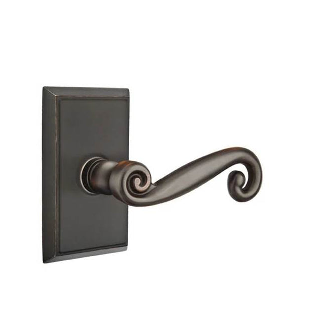 Emtek - Dummy, Rectangular Rosette, Rustic Lever, US10B - Oil Rubbed Bronze