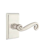 Emtek - Privacy, Rectangular Rosette, Rustic Lever, RH, US15 - Satin Nickel
