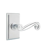Emtek - Dummy, Rectangular Rosette, Rustic Lever, US26 - Polished Chrome