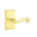 Emtek - Dummy, Rectangular Rosette, Rustic Lever, US3NL - Unlacquered Brass