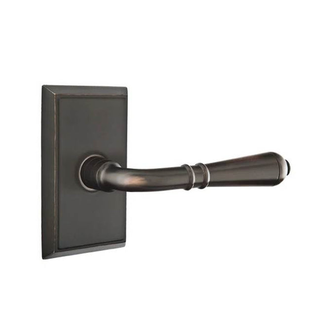 Emtek - Privacy, Rectangular Rosette, Turino Lever, LH, US10B - Oil Rubbed Bronze