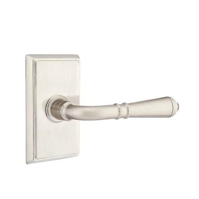 Emtek - Privacy, Rectangular Rosette, Turino Lever, RH, US15 - Satin Nickel